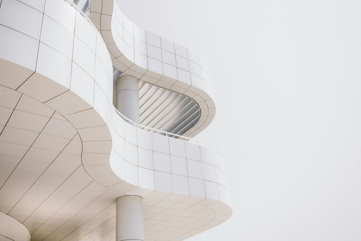 Worm's-eye view photography of a concrete building